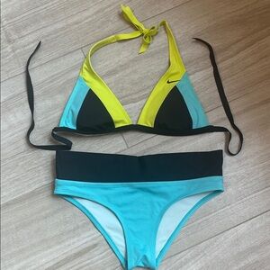 Nike Women's Bikini - Chartreuse , Turquoise , and Black